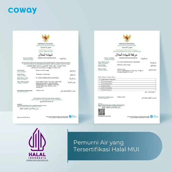 coway indonesia sertifikasi 3